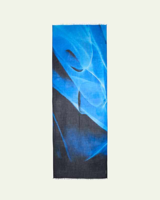 Alyson's Cyanotype Printed Cashmere Scarf
